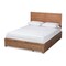 Baxton Studio Lisa Modern Ash Walnut Brown Finished Wood Full Size 3-Drawer Storage Bed 175-9425-9620-Zoro - alternate 1